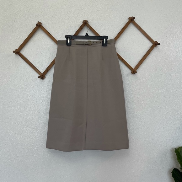 Vintage Midi Tan Dress Skirt SIZE 9/10 - Picture 1 of 6